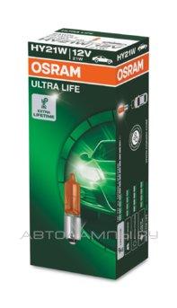 HY21W 12V-21W (BAW9s) (увелич. срок службы) Ultra Life -4052899910256 64137ULT